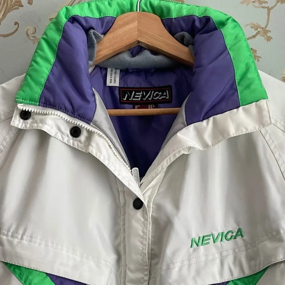 Vintage Nevica Womens Jacket Size 6 80s Outdoor Insulated Retro Ski Winter Snow